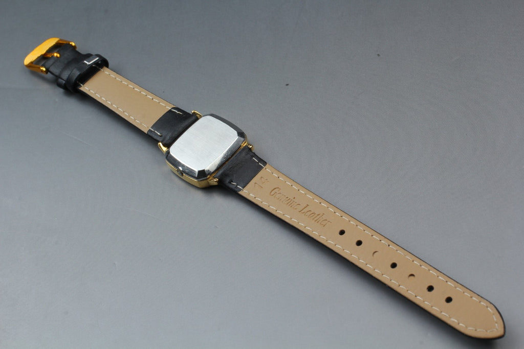 1978 Near MINT OMEGA De Ville 23mm 591.0049 Quartz Gold Dial Women's Vintage