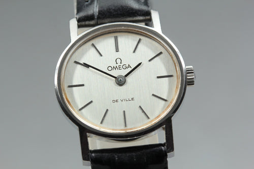 1977 Near MINT OMEGA De Ville 24mm 511.0508 Manual Silver Dial Women's Vintage