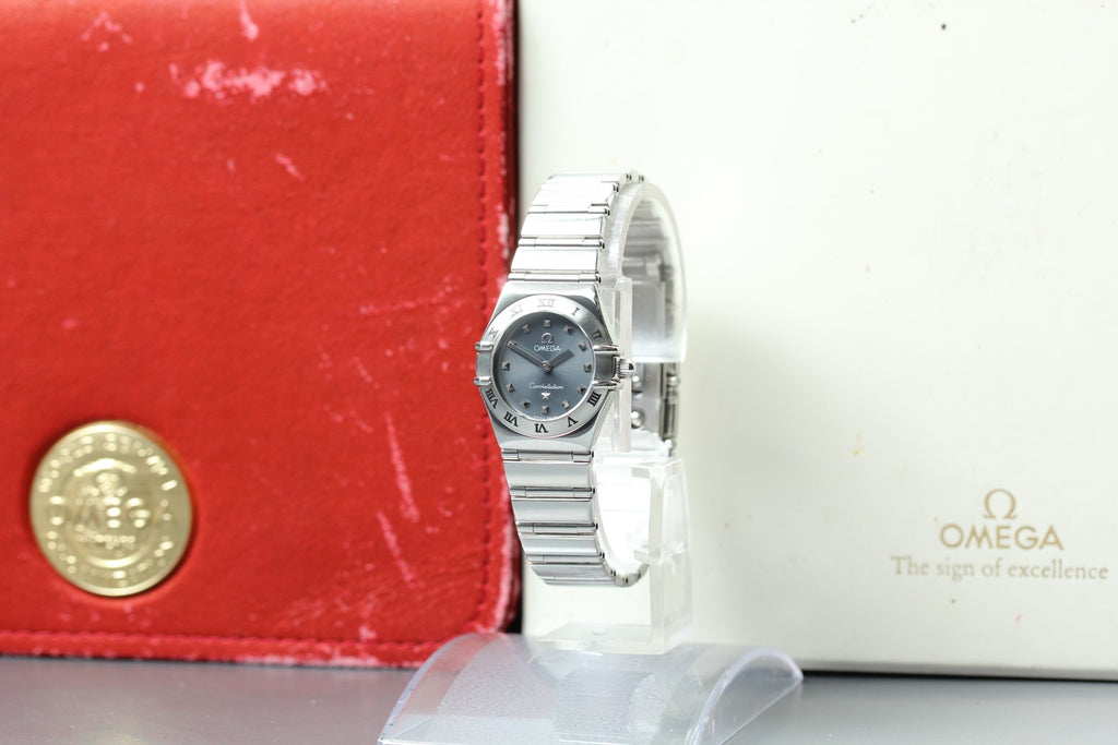 Full Set 1998 Near MINT OMEGA Constellation 22mm 795.1243 Quartz Women's Vintage