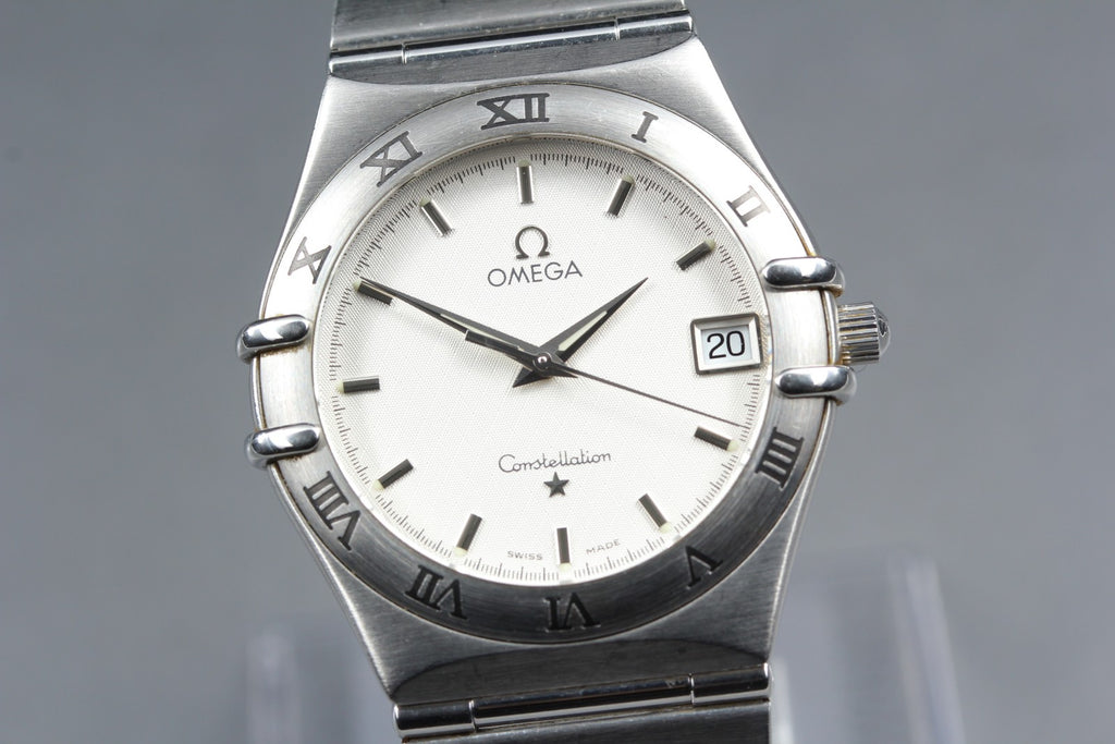 Full Set 1998 Near MINT OMEGA Constellation 33mm 396.1201 Quartz Men's Vintage