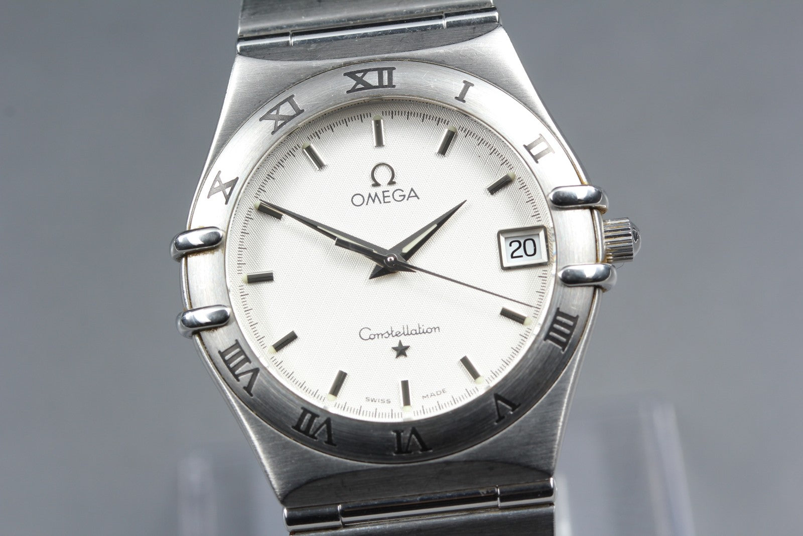 Full Set 1998 Near MINT OMEGA Constellation 33mm 396.1201 Quartz Men's Vintage