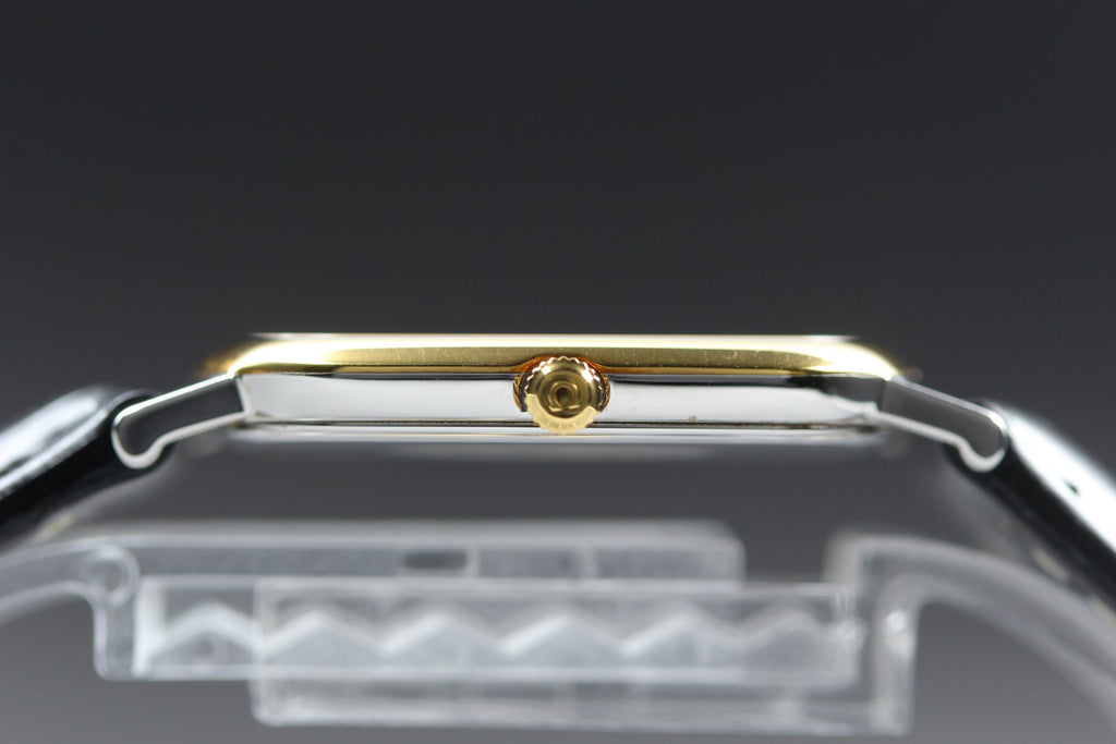 1996 Near MINT OMEGA De Ville 30mm 195.3378 Quartz Roman Dial Men's Vintage