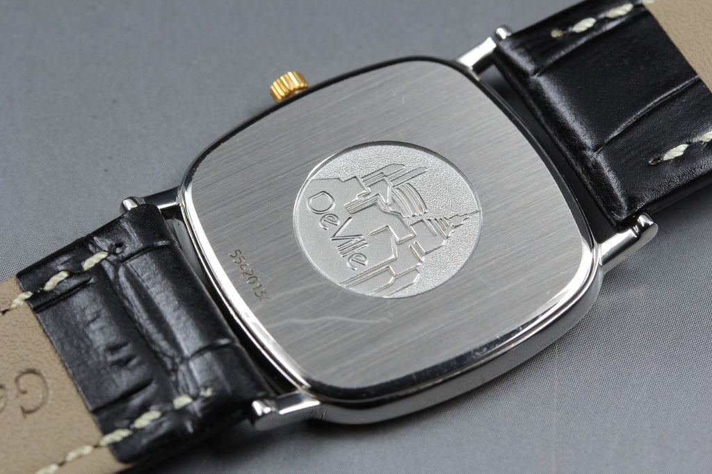 1996 Near MINT OMEGA De Ville 30mm 195.3378 Quartz Roman Dial Men's Vintage