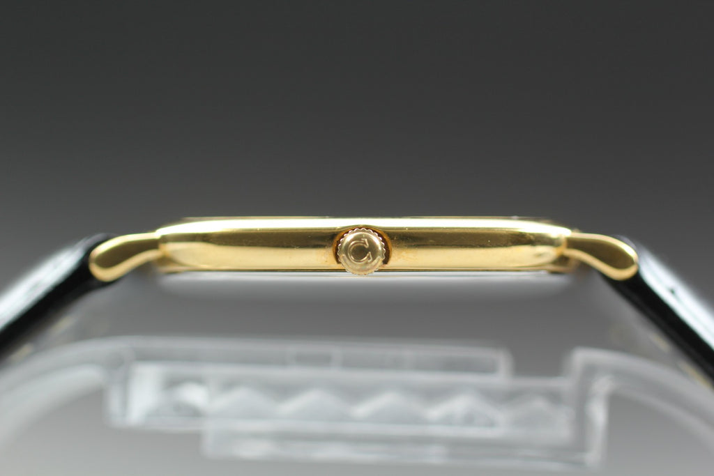 1988 Near MINT OMEGA De Ville 30mm 195.0077.2 Quartz Roman Dial Men's Vintage