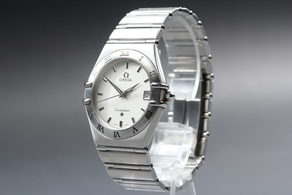 Full Set 1998 Near MINT OMEGA Constellation 33mm 396.1201 Quartz Men's Vintage