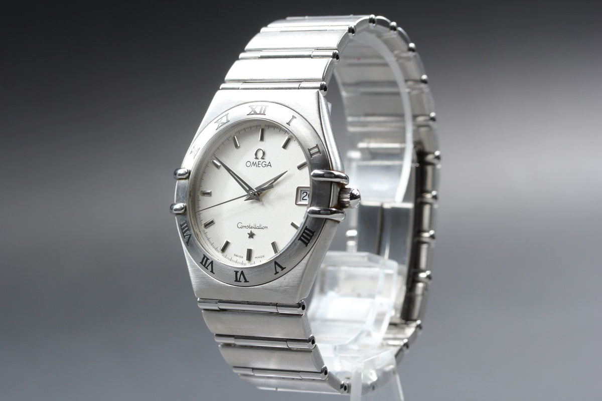 Full Set 1998 Near MINT OMEGA Constellation 33mm 396.1201 Quartz Men's Vintage