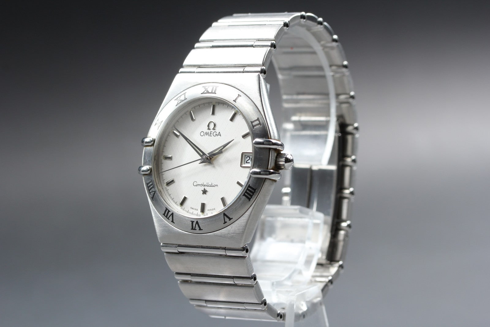 Full Set 1998 Near MINT OMEGA Constellation 33mm 396.1201 Quartz Men's Vintage