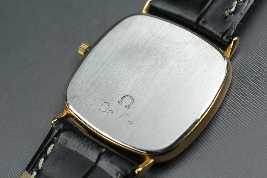 1988 Near MINT OMEGA De Ville 30mm 195.0077.2 Quartz Roman Dial Men's Vintage