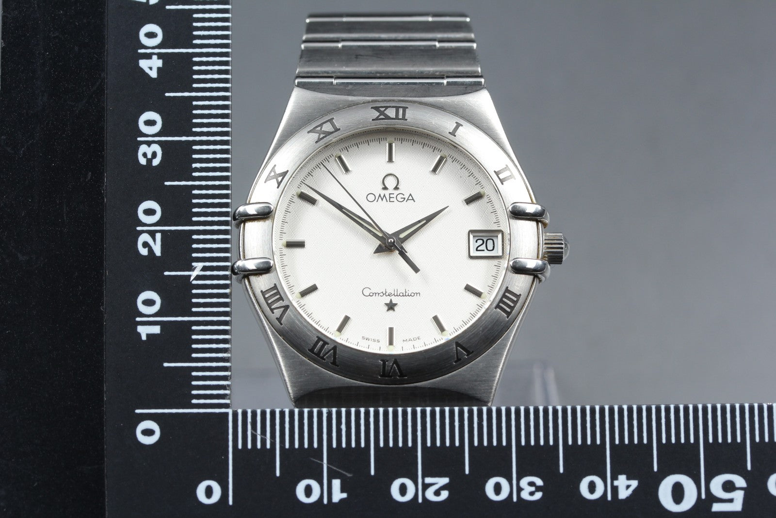 Full Set 1998 Near MINT OMEGA Constellation 33mm 396.1201 Quartz Men's Vintage