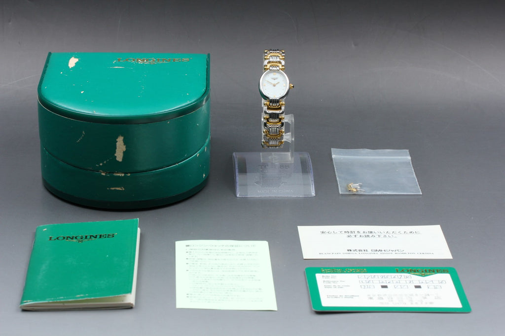 Full Set/Near MINT LONGINES L6.202.3 20mm Quartz White Roman Dial Women Vintage