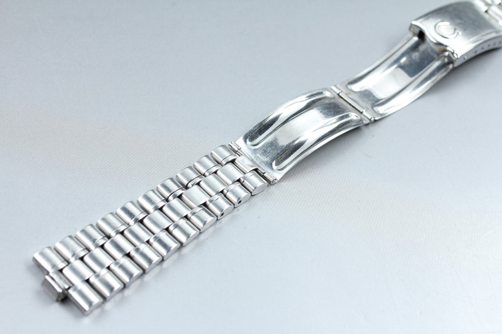 Near MINT OMEGA Bracelet FF526/1098 19mm Stainless steel Silver Men's Vintage