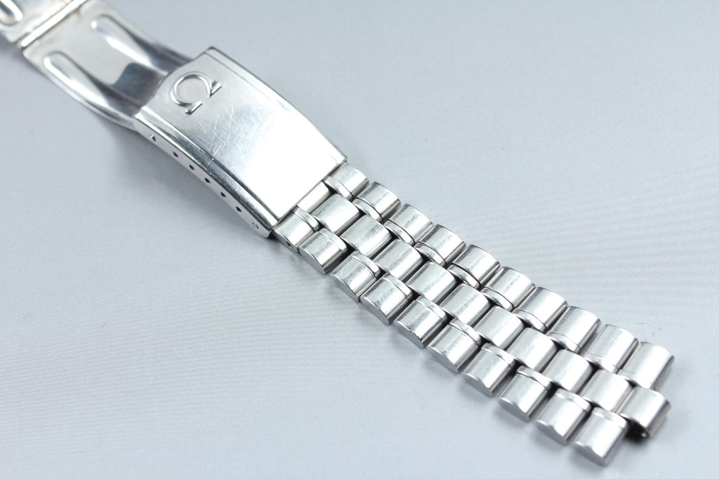 Near MINT OMEGA Bracelet FF526/1098 19mm Stainless steel Silver Men's Vintage