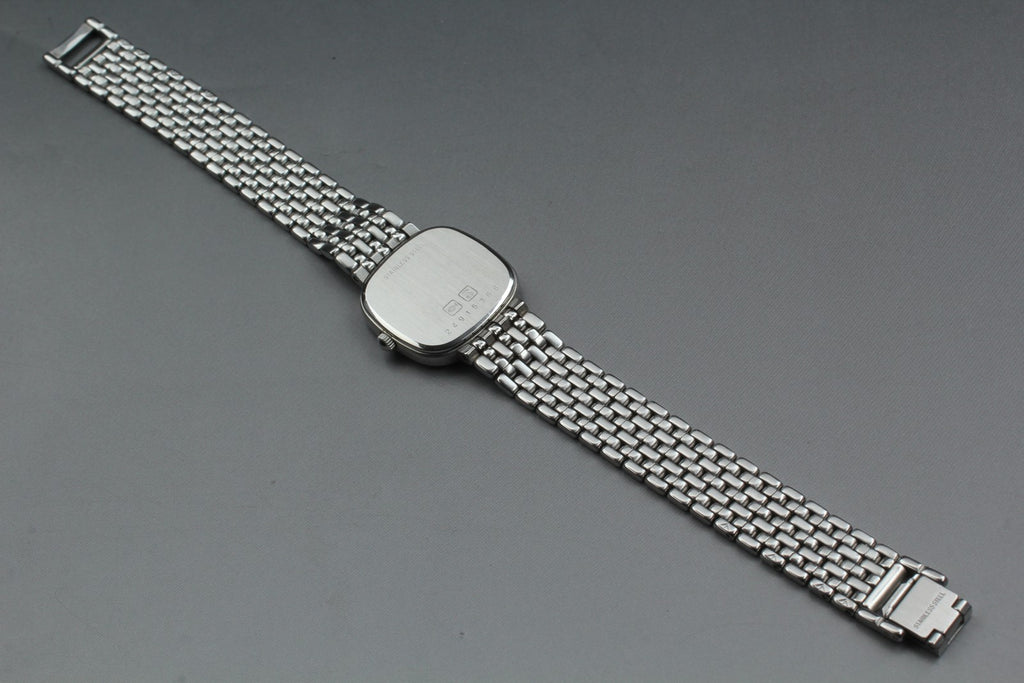 Near MINT Longines 153 3417 21mm Quartz Silver Roman Dial Women's Watch Vintage