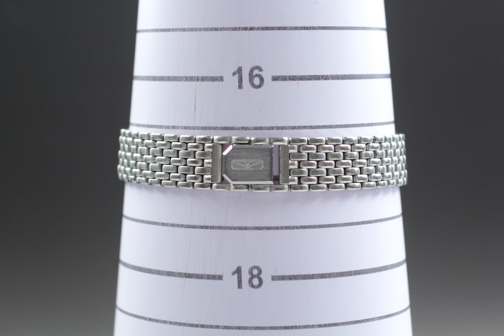 Near MINT Longines 153 3417 21mm Quartz Silver Roman Dial Women's Watch Vintage