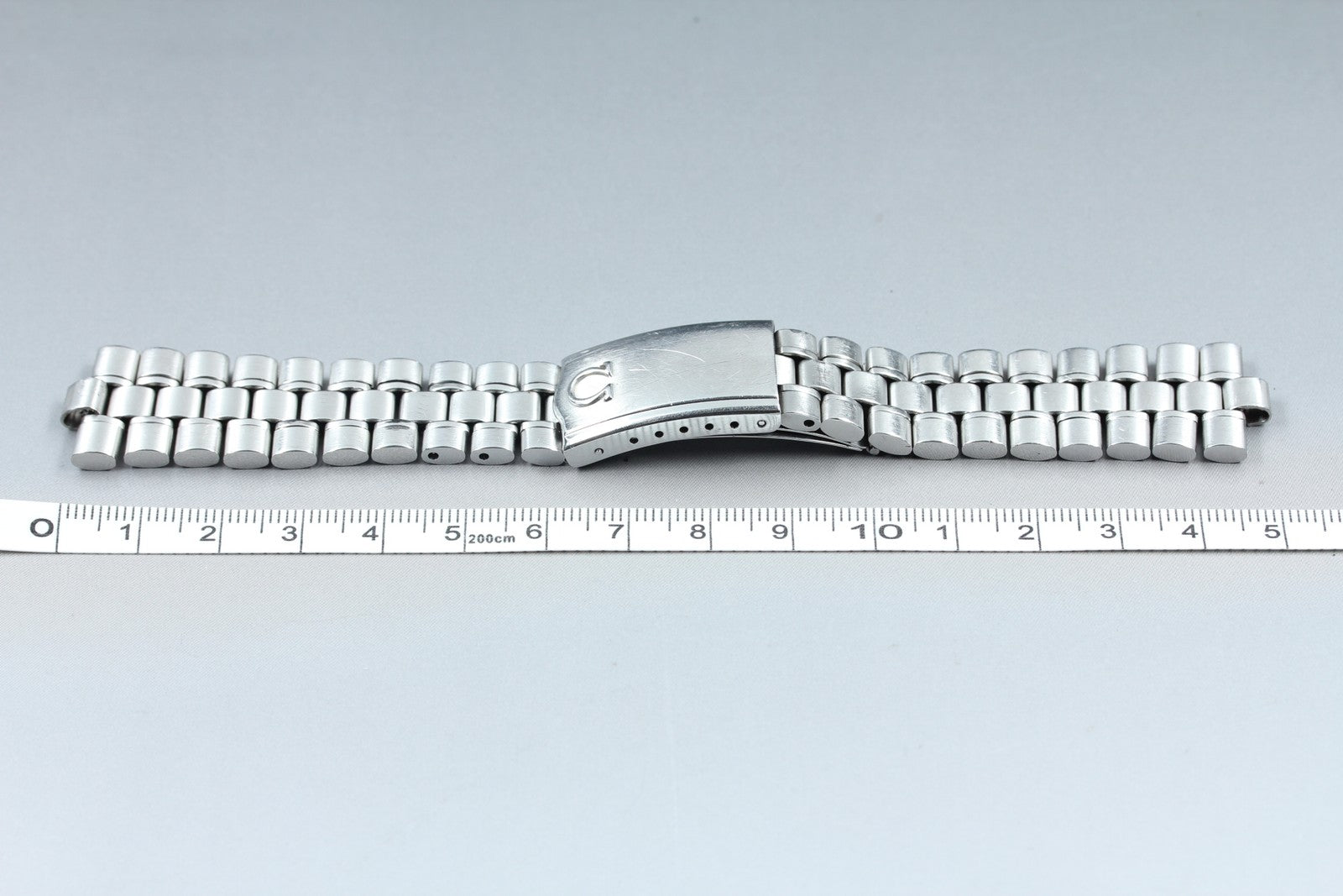 Near MINT OMEGA Bracelet FF526/1098 19mm Stainless steel Silver Men's Vintage
