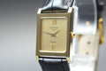 Near MINT Longines 960 6340 20mm Quartz Gold Roman Dial Tank Women's Vintage