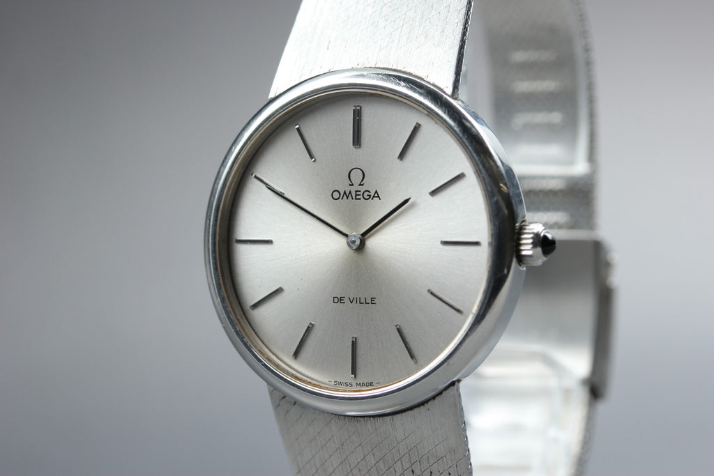 1978 Near MINT OMEGA De Ville 33mm 111.0143 Manual Silver Dial Men's Vintage