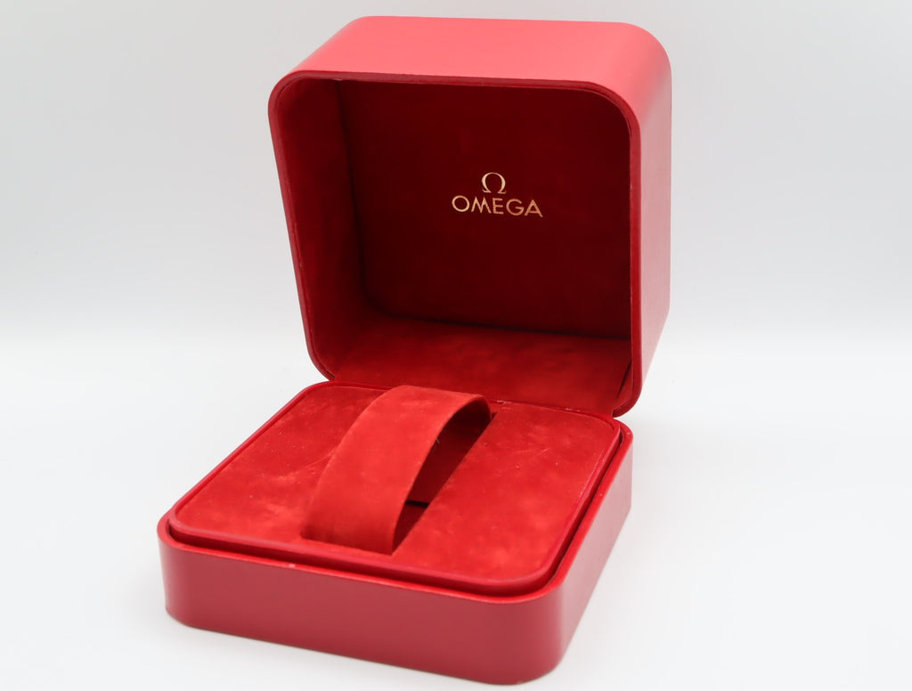 Near MINT OMEGA Vintage Red Watch Box Genuine Case Only From JAPAN #2537