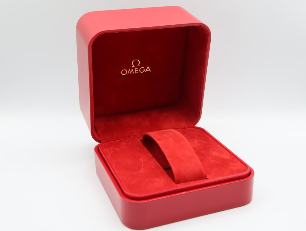 Near MINT OMEGA Vintage Red Watch Box Genuine Case Only From JAPAN #2537