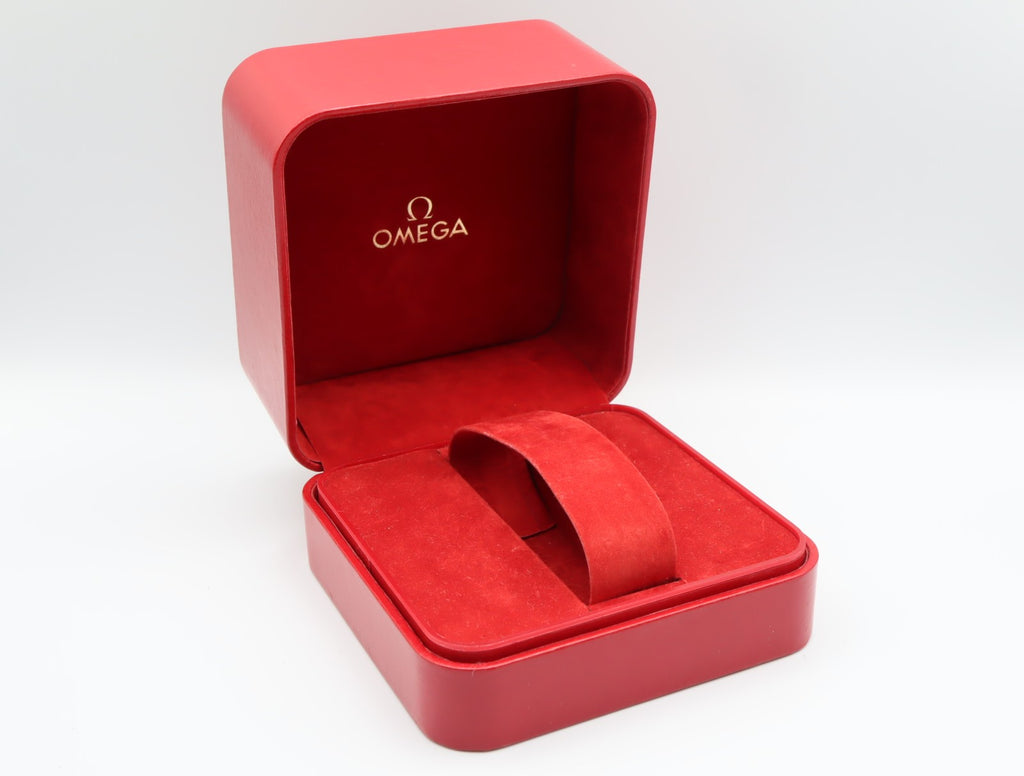 Near MINT OMEGA Vintage Red Watch Box Genuine Case Only From JAPAN #2536