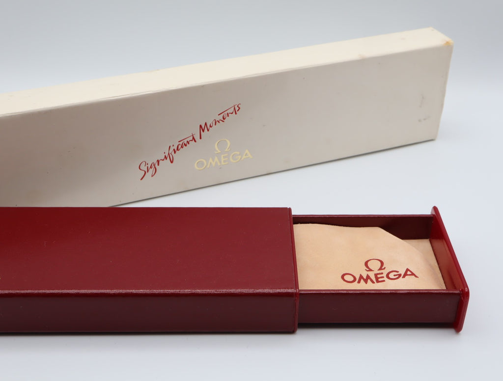 Near MINT OMEGA Vintage Red Watch Box Genuine Case Only for Men's JAPAN #2535
