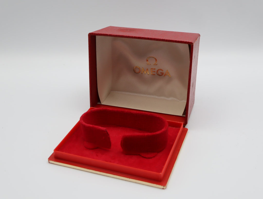 Near MINT OMEGA Vintage Red Watch Box Genuine Case Only From JAPAN #2531