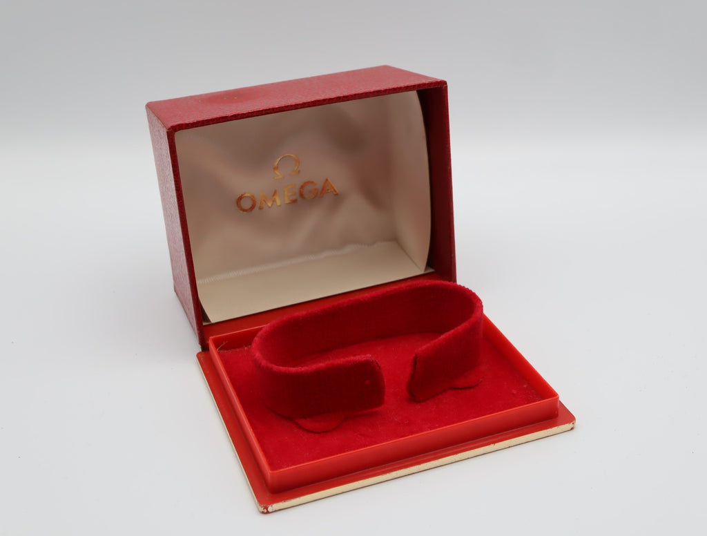 Near MINT OMEGA Vintage Red Watch Box Genuine Case Only From JAPAN #2531