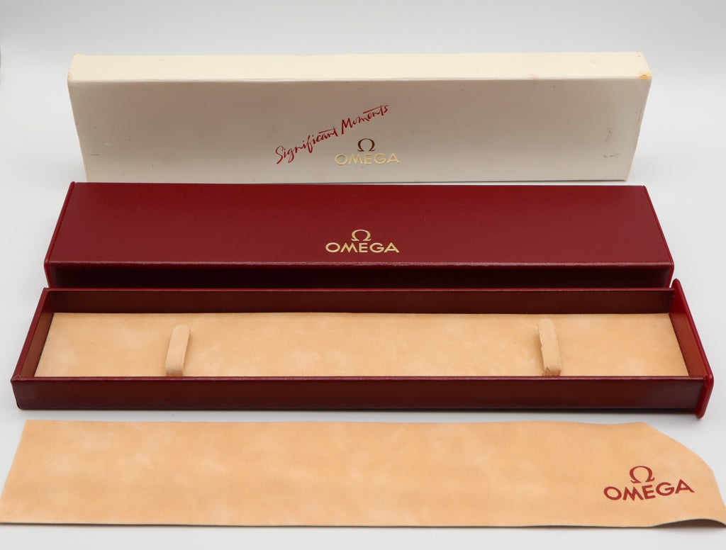 Near MINT OMEGA Vintage Red Watch Box Genuine Case Only for Men's JAPAN #2535