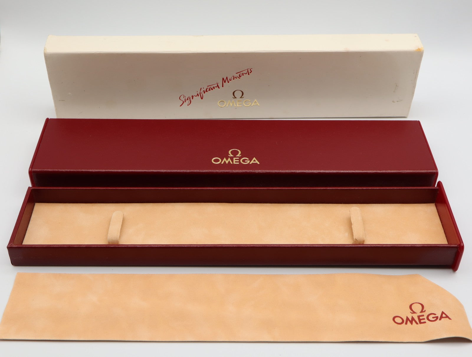 Near MINT OMEGA Vintage Red Watch Box Genuine Case Only for Men's JAPAN #2535