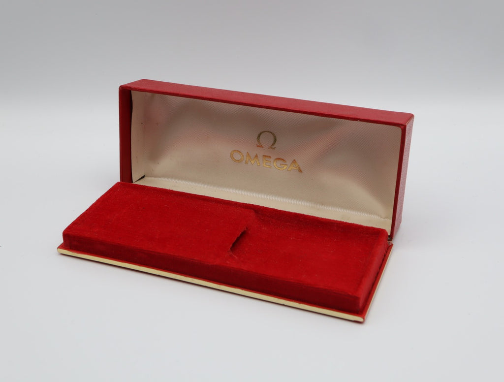 Near MINT OMEGA Vintage Red Watch Box Genuine Case Only From JAPAN #2528