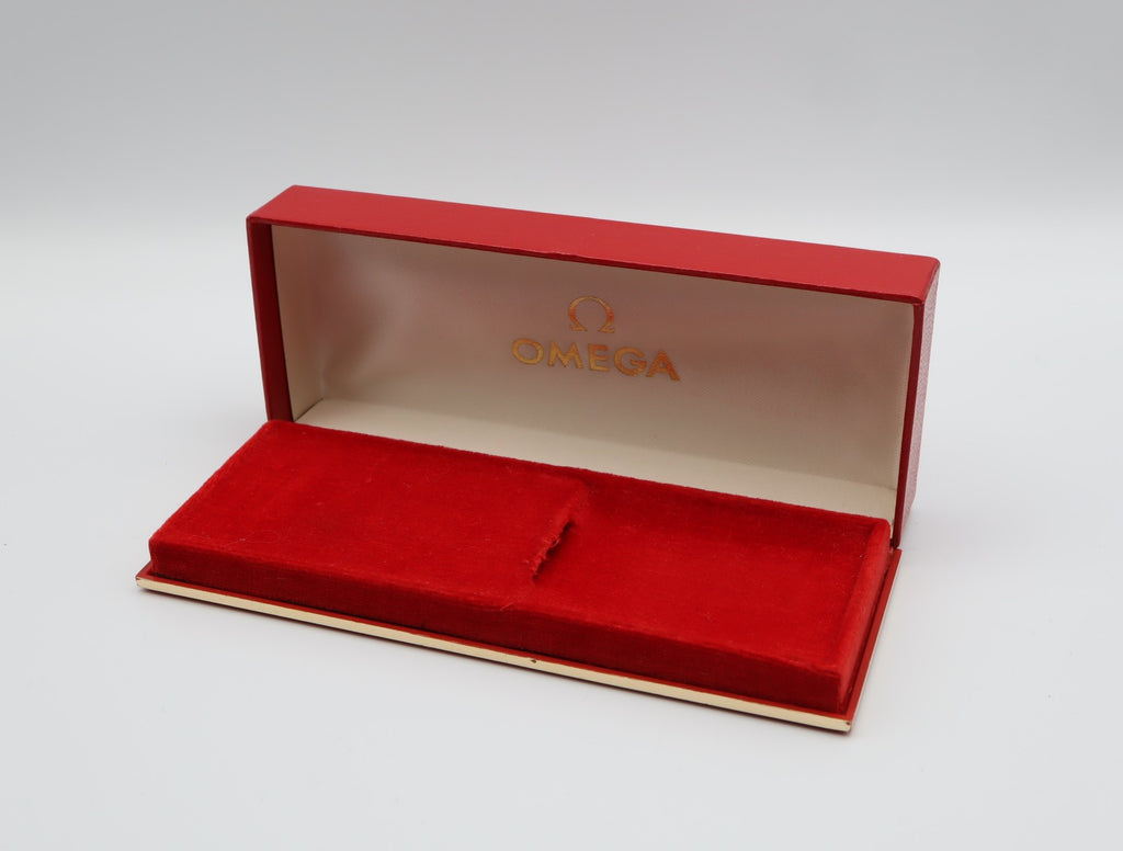 Near MINT OMEGA Vintage Red Watch Box Genuine Case Only From JAPAN #2529