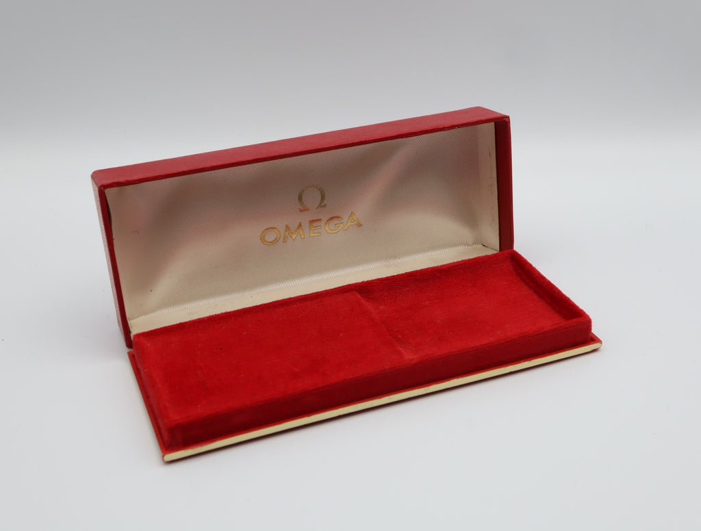 Near MINT OMEGA Vintage Red Watch Box Genuine Case Only From JAPAN #2528