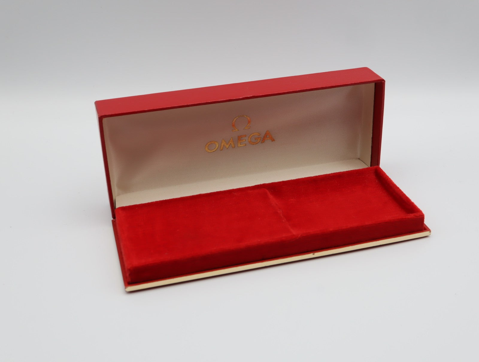 Near MINT OMEGA Vintage Red Watch Box Genuine Case Only From JAPAN #2529