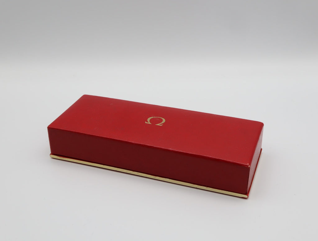 Near MINT OMEGA Vintage Red Watch Box Genuine Case Only From JAPAN #2528