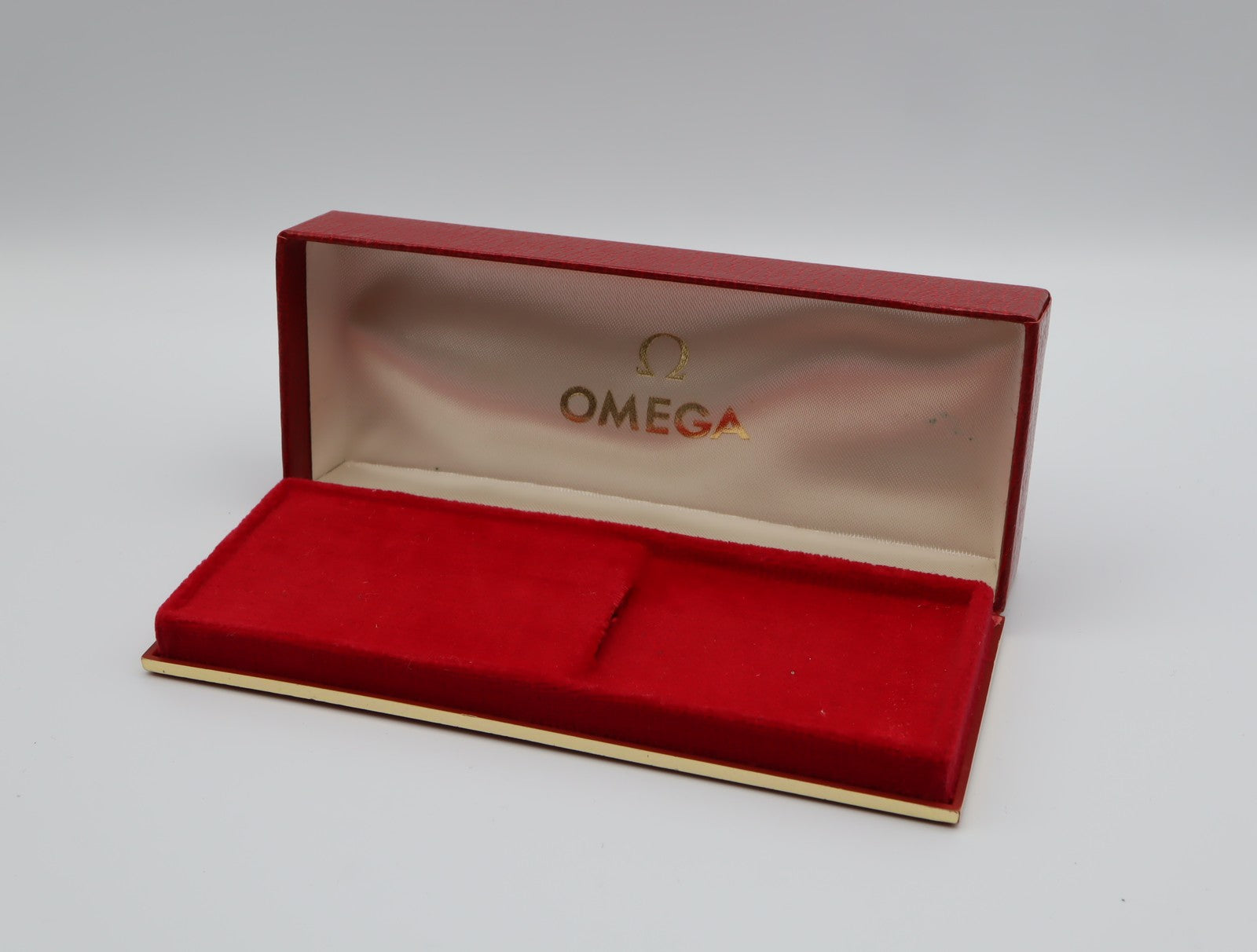 Near MINT OMEGA Vintage Red Watch Box Genuine Case Only From JAPAN #2527