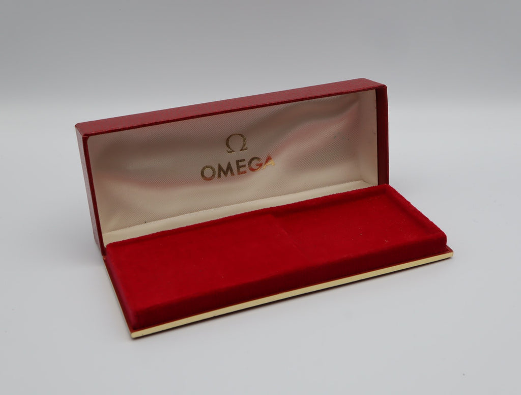 Near MINT OMEGA Vintage Red Watch Box Genuine Case Only From JAPAN #2527