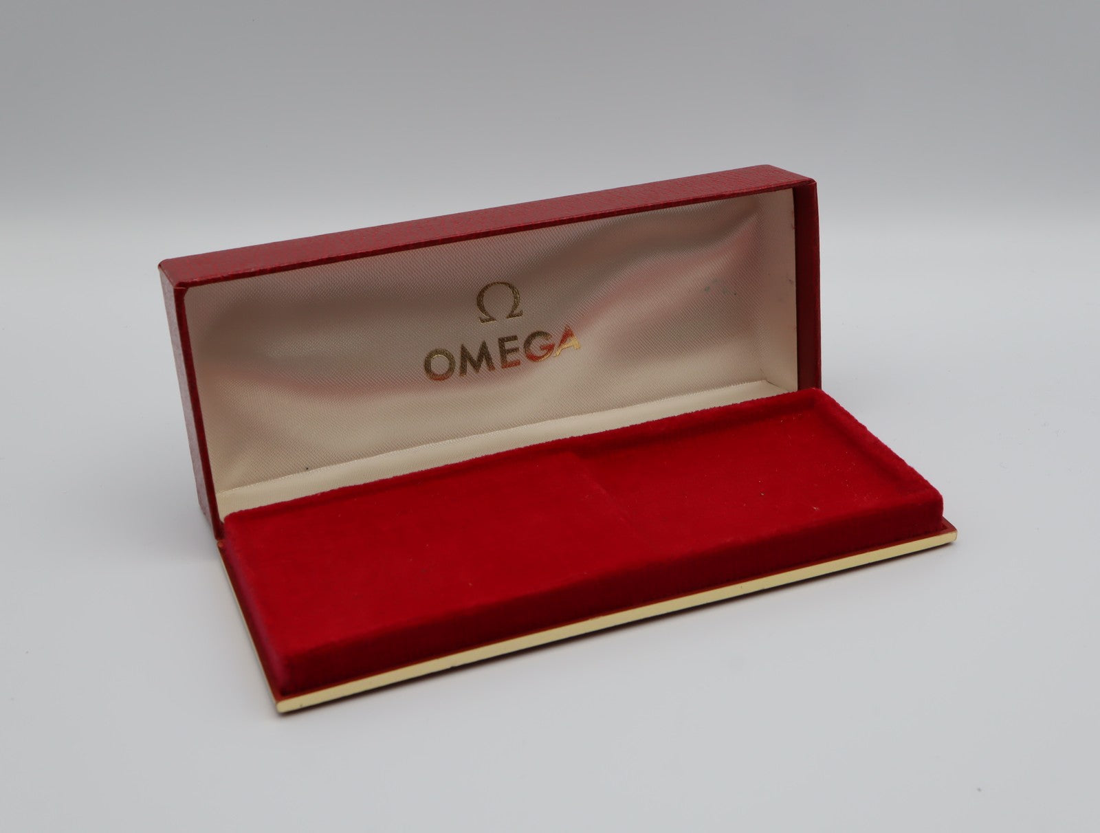Near MINT OMEGA Vintage Red Watch Box Genuine Case Only From JAPAN #2527