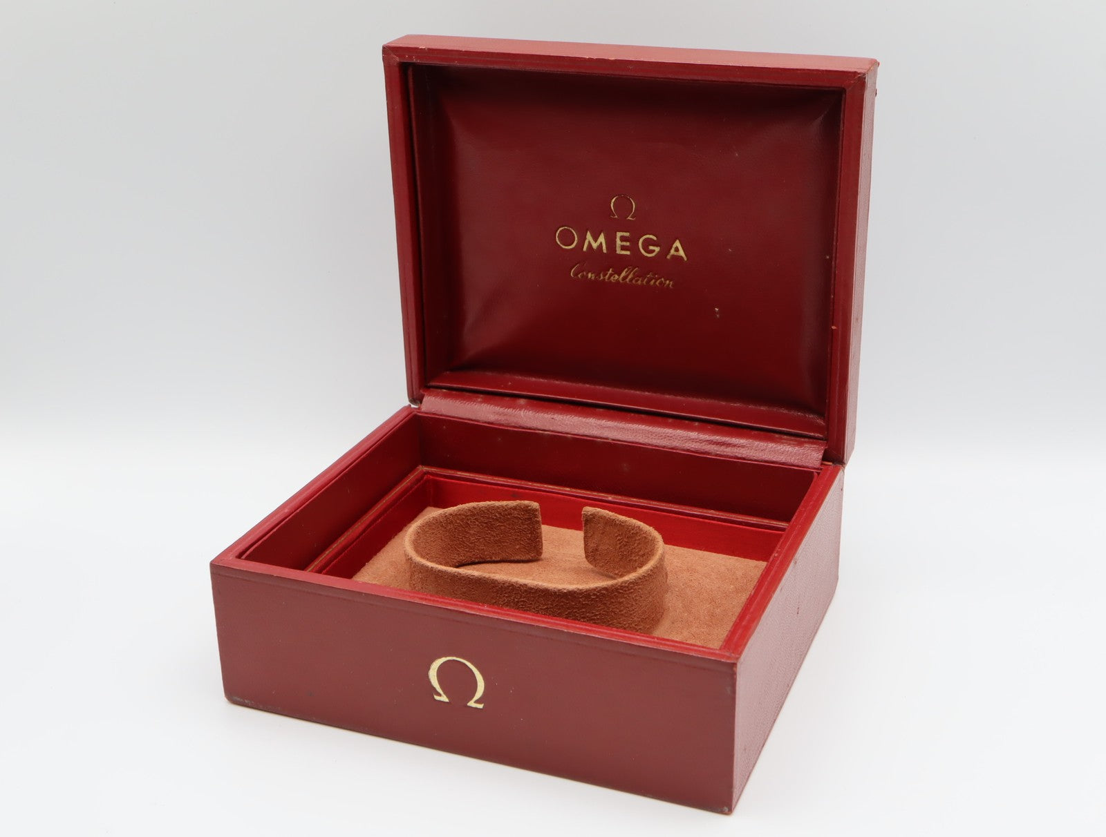 Near MINT OMEGA Constellation Vintage Red Watch Box Genuine Case JAPAN #2550