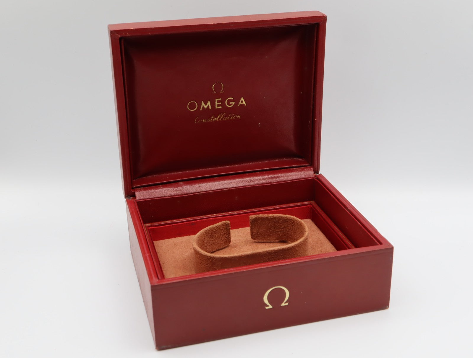 Near MINT OMEGA Constellation Vintage Red Watch Box Genuine Case JAPAN #2550