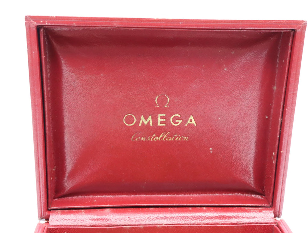 Near MINT OMEGA Constellation Vintage Red Watch Box Genuine Case JAPAN #2550