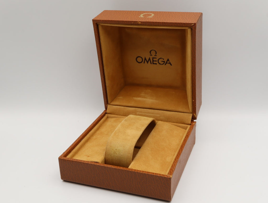 OMEGA Vintage Brown Watch Box Genuine Case Only From JAPAN Exc+5 #2548