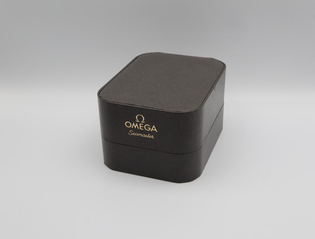 Near MINT OMEGA Seamaster Vintage Gray Watch Box Genuine Case Only JAPAN #2545