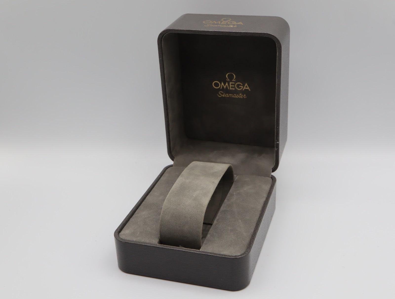 Near MINT OMEGA Seamaster Vintage Gray Watch Box Genuine Case Only JAPAN #2546