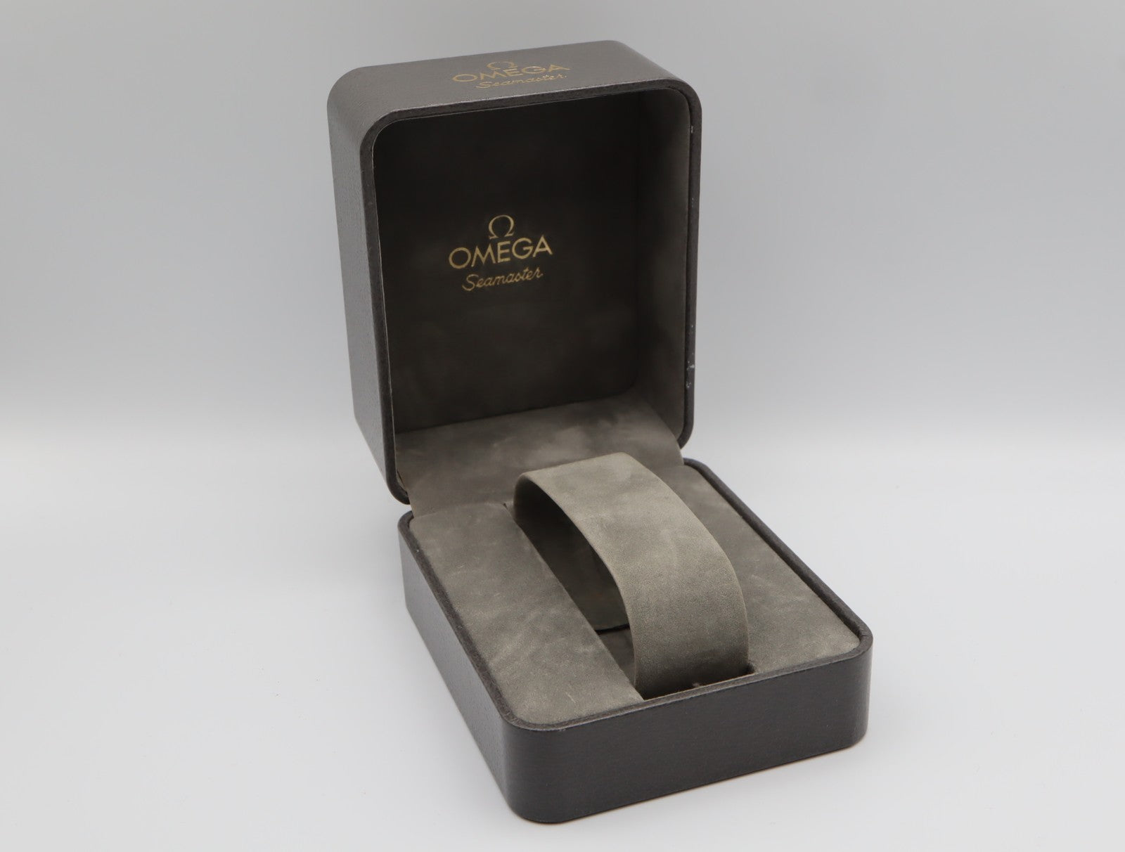 Near MINT OMEGA Seamaster Vintage Gray Watch Box Genuine Case Only JAPAN #2546