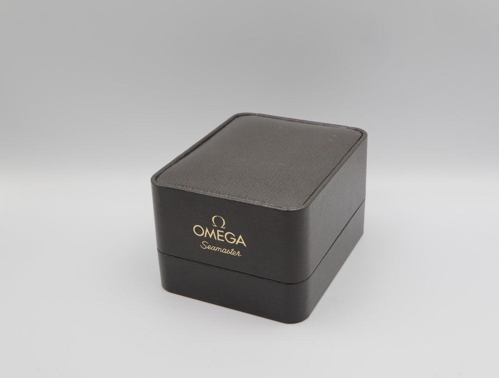 Near MINT OMEGA Seamaster Vintage Gray Watch Box Genuine Case Only JAPAN #2546