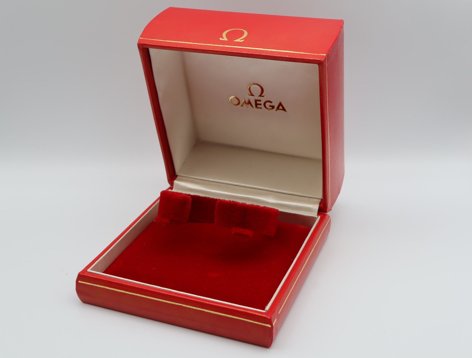 Near MINT OMEGA Vintage Red Watch Box Genuine Case Only From JAPAN #2542
