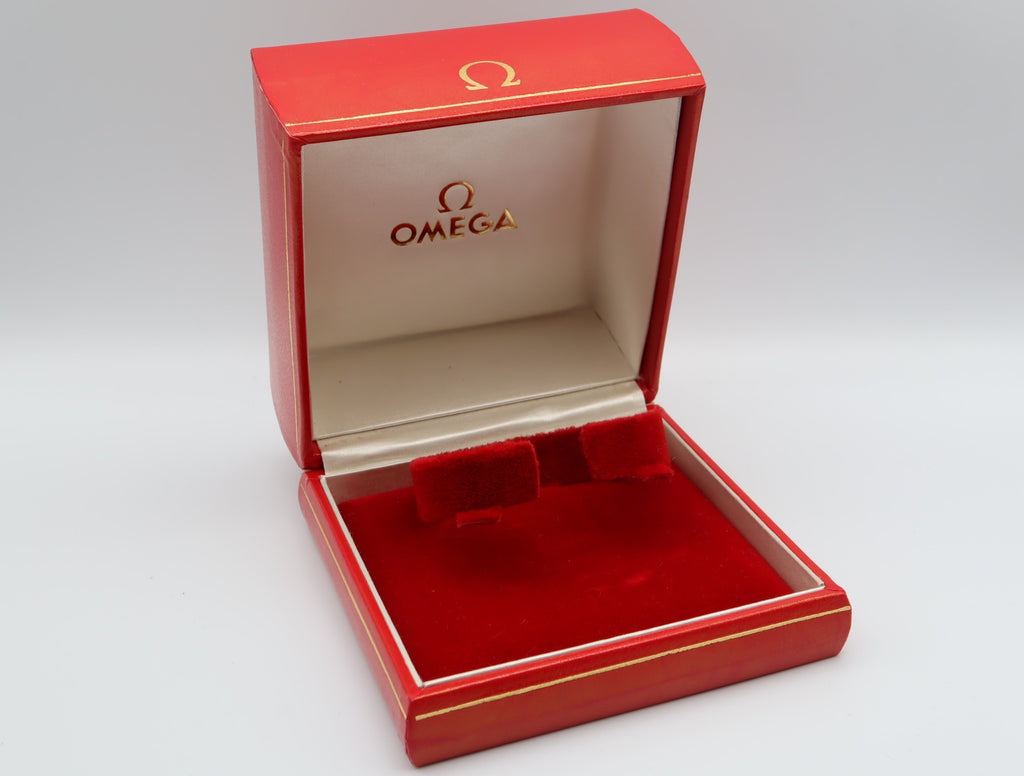 Near MINT OMEGA Vintage Red Watch Box Genuine Case Only From JAPAN #2542