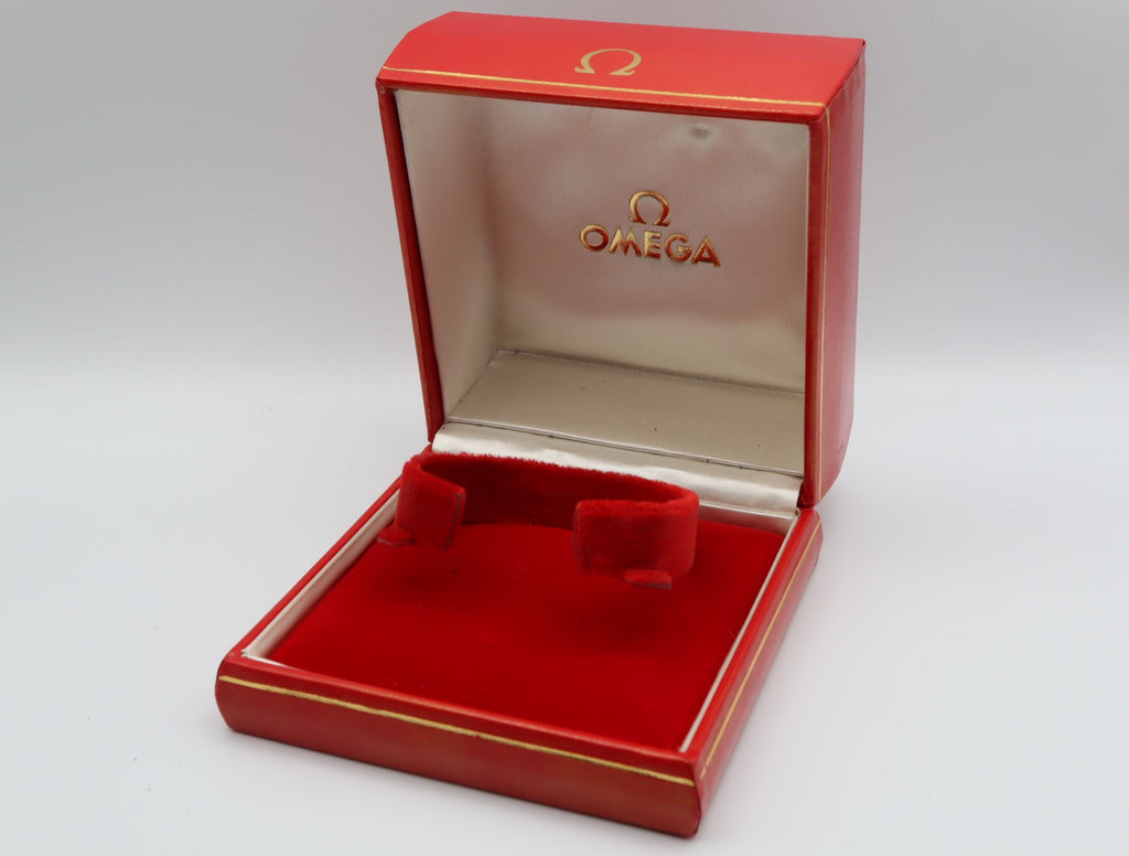 Near MINT OMEGA Vintage Red Watch Box Genuine Case Only From JAPAN #2543