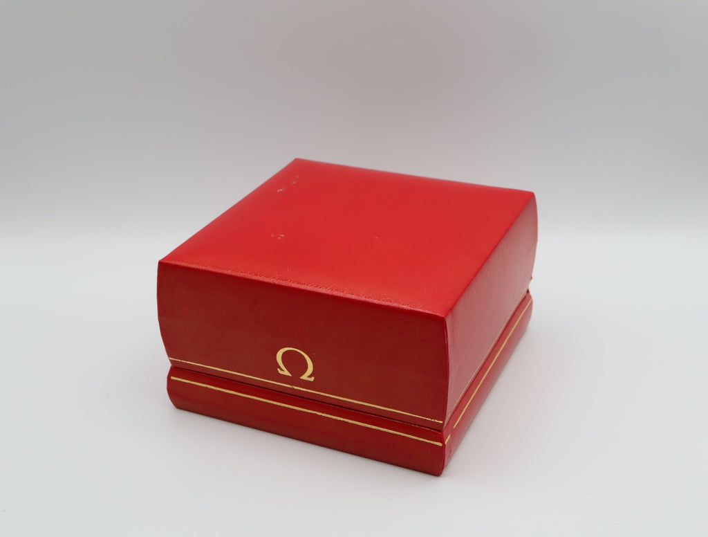 Near MINT OMEGA Vintage Red Watch Box Genuine Case Only From JAPAN #2542