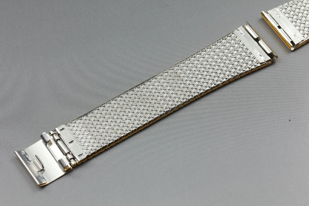 Near MINT OMEGA Milanese/Mesh Band 18mm Gold Plated Bracelet Men's Vintage